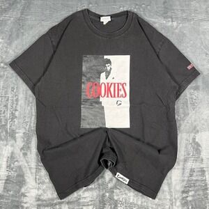 Y2K Cookies Scarface Black & White Graphic T-Shirt - size large